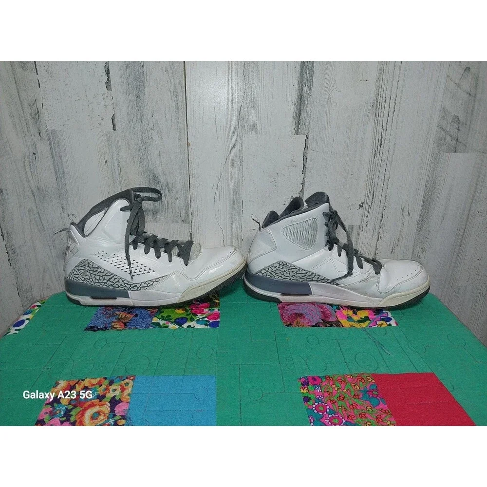 Nike Air Jordan Premium Flight White Cool Grey MENS SHOE SZ 10 641444-100